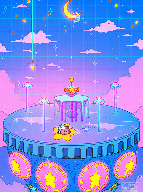 Fountain Of Dreams Pop Pastel Poster