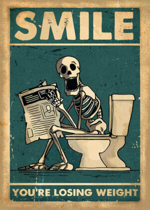 Funny Bathroom Sign Poster