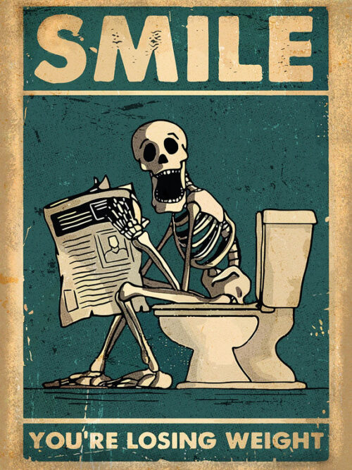 Funny Bathroom Sign Poster