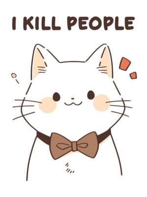 Funny I Kill People Cat Poster