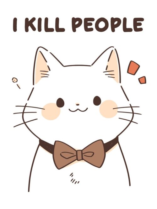 Funny I Kill People Cat Poster