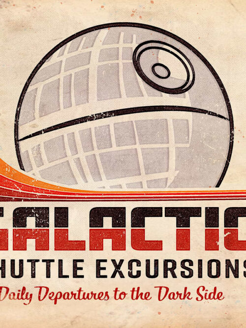 Galactic Shuttle Excursions Starwars Poster