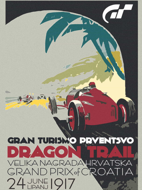 Gran Turismo Dragon Trail Grand Prix Croatia Poster
