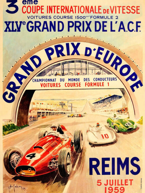 Grand Prix D Europe Reims 5 Juillet Poster