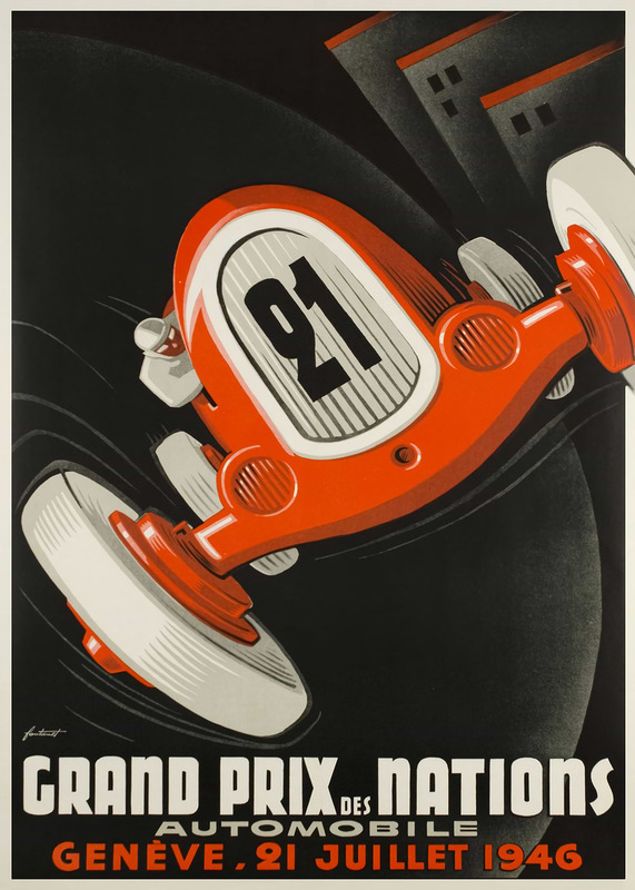 Grand Prix Des Nations Automobile Geneve 21 Juillet Poster