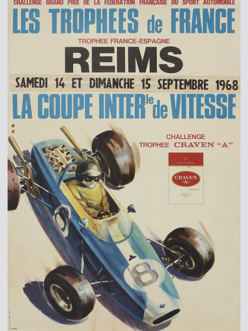 Grand Prix Reims 1968 Coupe Inter Trophee Craven A Poster