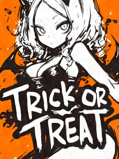 Halloween Demon Girl Trick Or Treat Poster