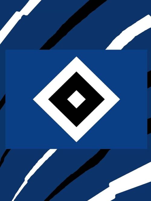Hamburger Flag Logo Football Poster