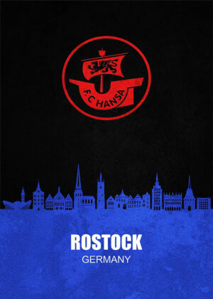 Hansa Rostock Skyline Poster