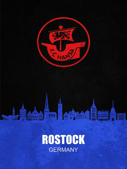 Hansa Rostock Skyline Poster