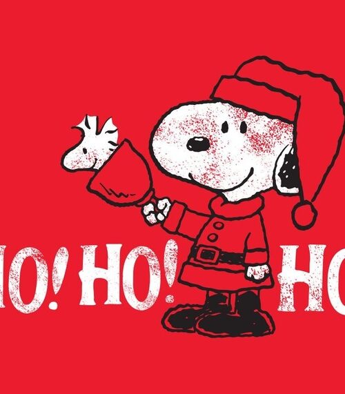 Ho Ho Ho Snoopy Stamp Peanuts Poster