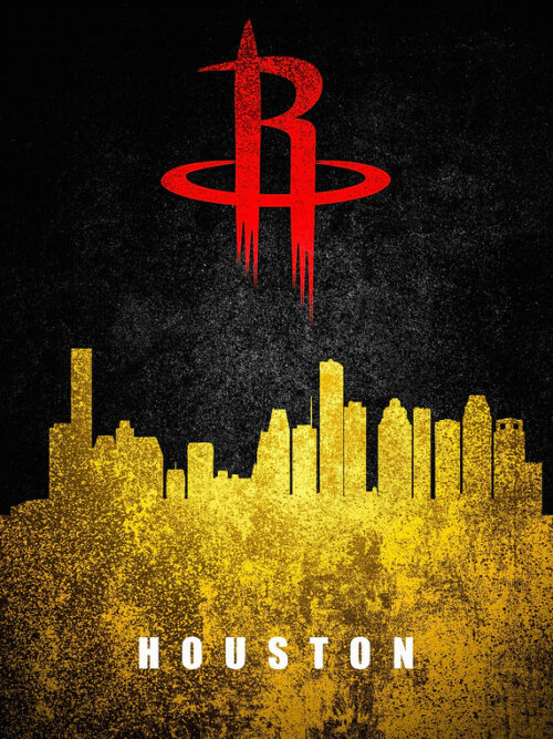 Houston City Skyline Poster