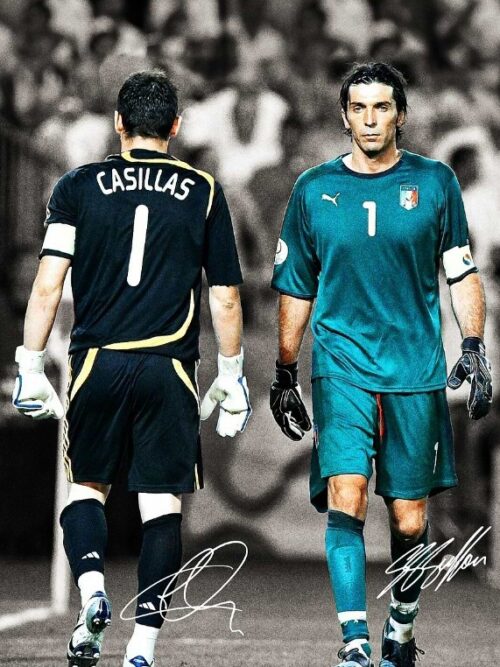 Iker Casillas And Gianluigi Buffon Football Poster