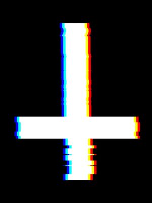 Inverted Cross Glitch Poster