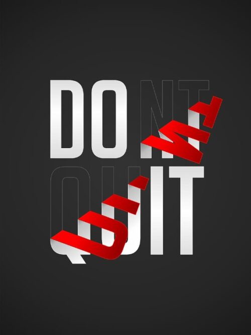 JUST DO IT DONT QUIT Flip Poster