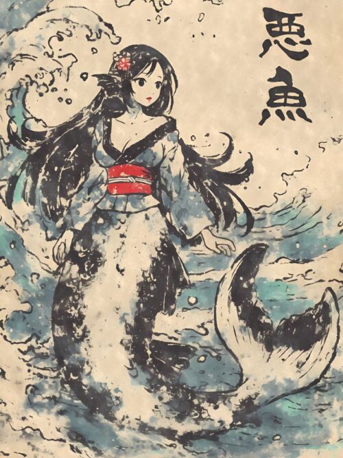 Japanese Akugyo Yokai Poster