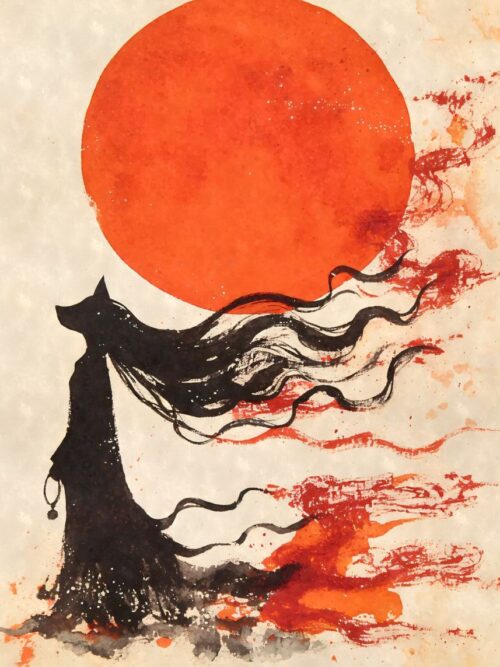 Kitsune Priestess Yokai Poster