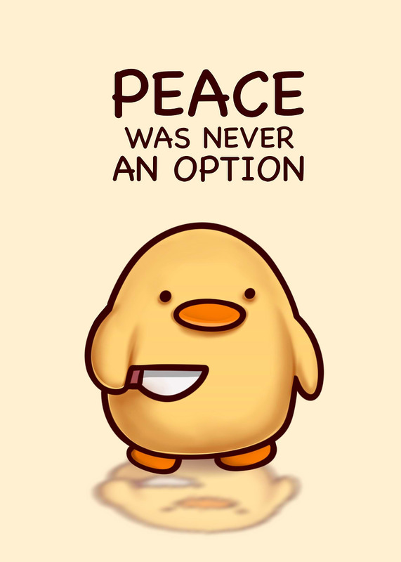 Knife Duck Peace Poster