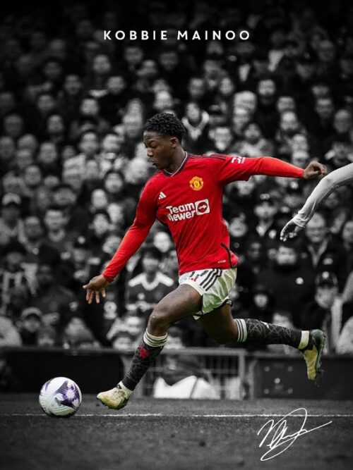 Kobbie Mainoo Manchester United Soccer Poster