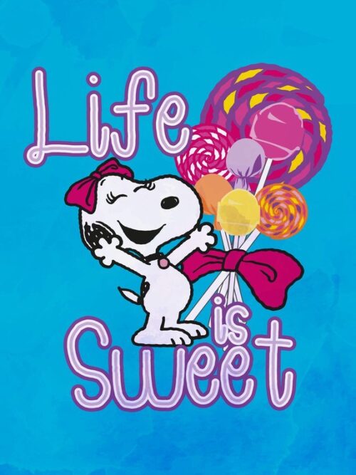 Life Is Sweet Blue Peanuts Poster