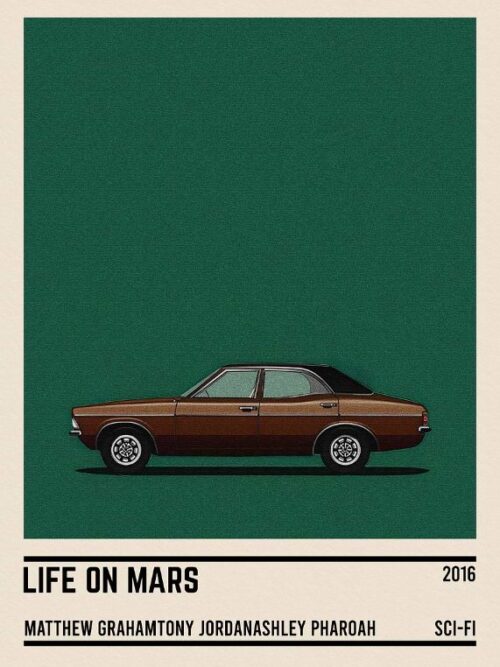 Life On Mars Car Poster