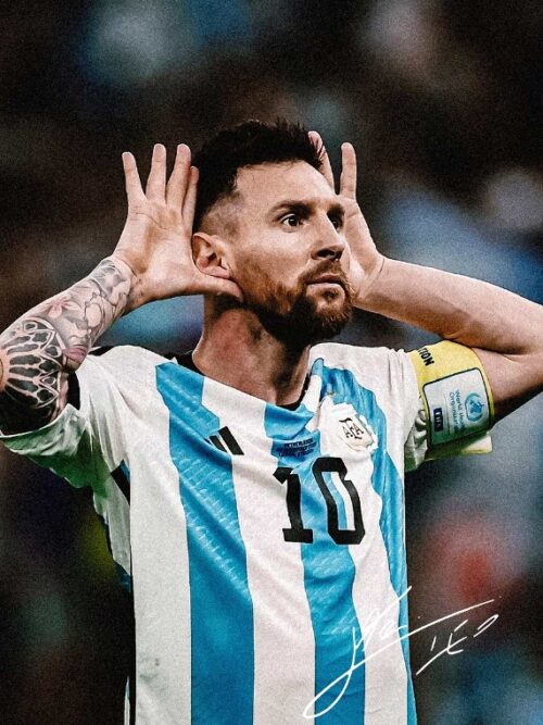 Lionel Messi Football Poster
