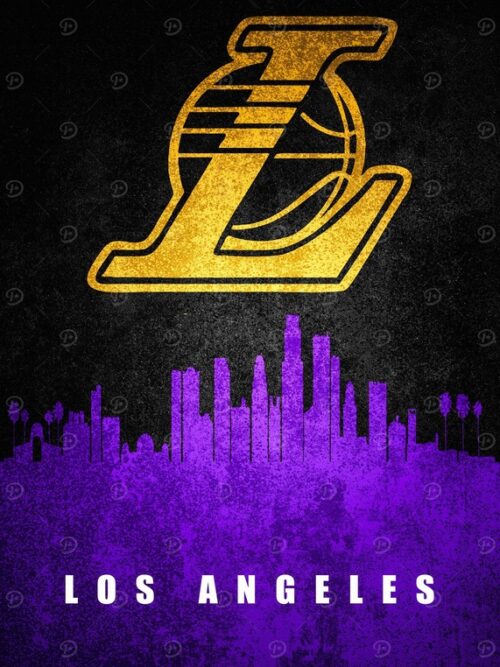 Los Angeles City Skyline Poster