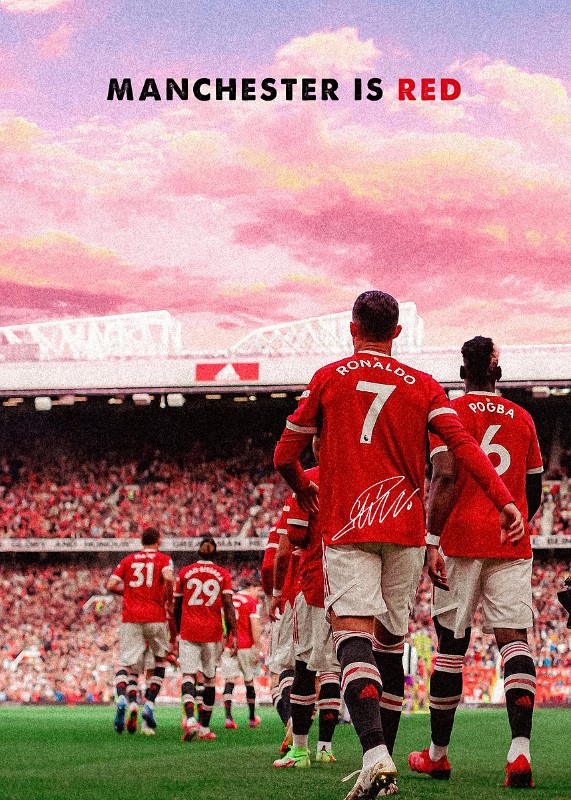 Manchester United Football Poster