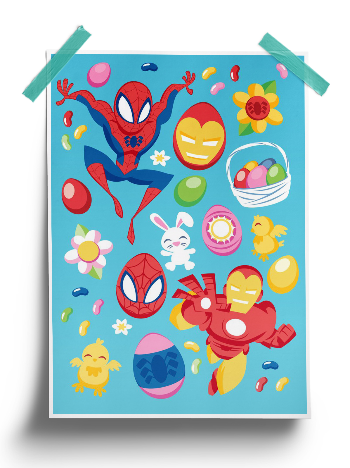 Red, Blue and Yellow - Marvel Official Poster