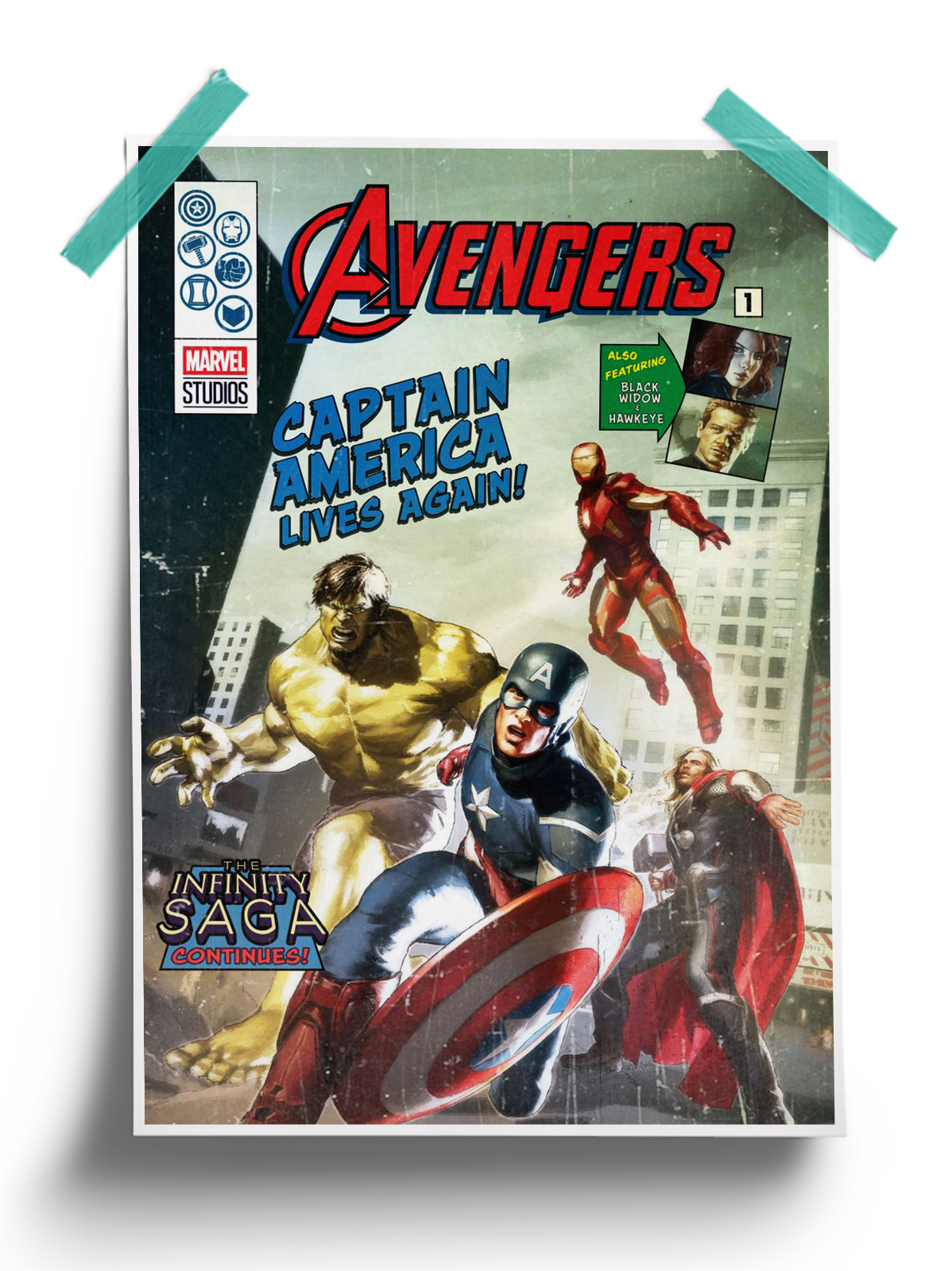 Captain America Lives Again - Infinity Saga Cover Poster