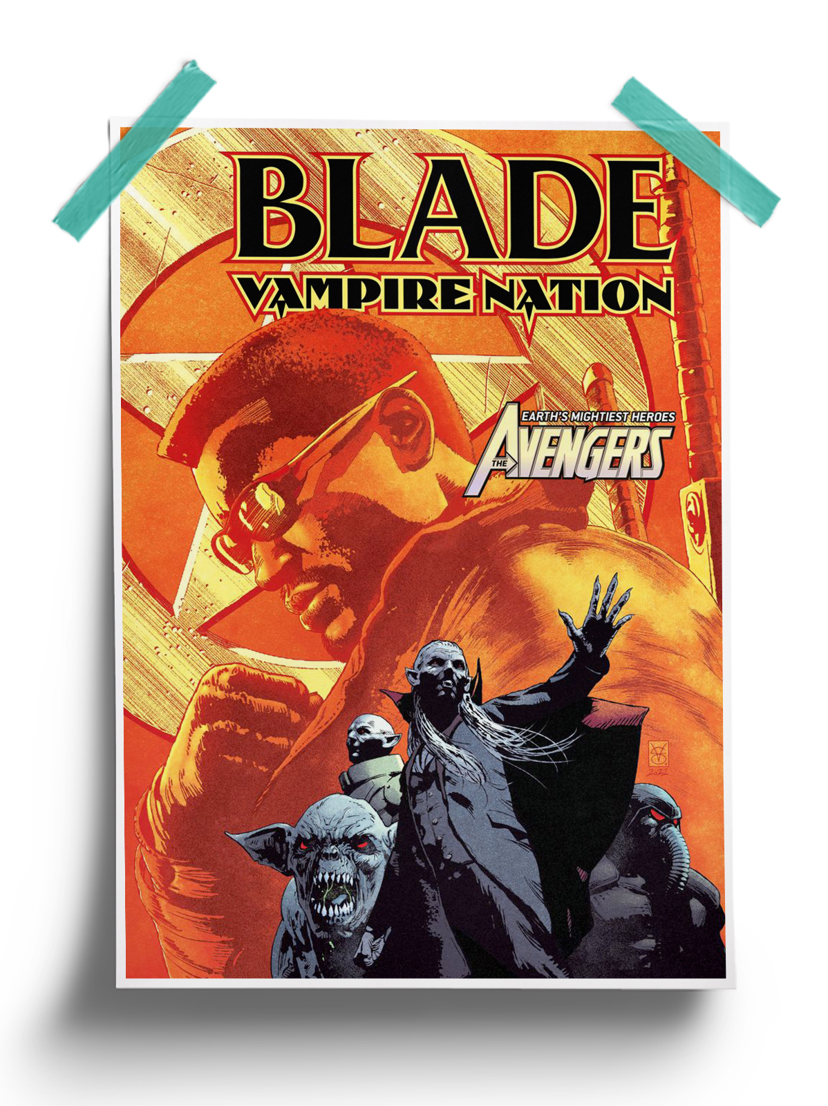 Blade Vampire Nation - Marvel Comic Poster