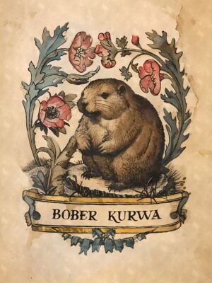 Medieval Bober Kurwa Meme Poster
