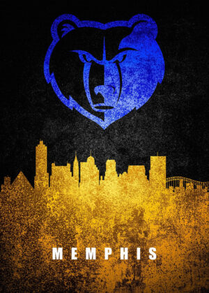 Memphis City Skyline Poster