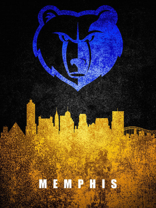 Memphis City Skyline Poster