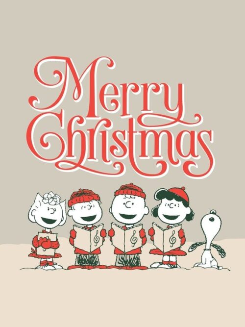 Merry Christmas Card Peanuts Poster