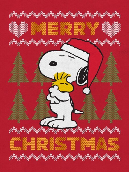 Merry Christmas Sweater Peanuts Poster