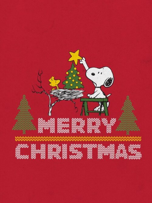 Merry Christmas Tree Peanuts Poster