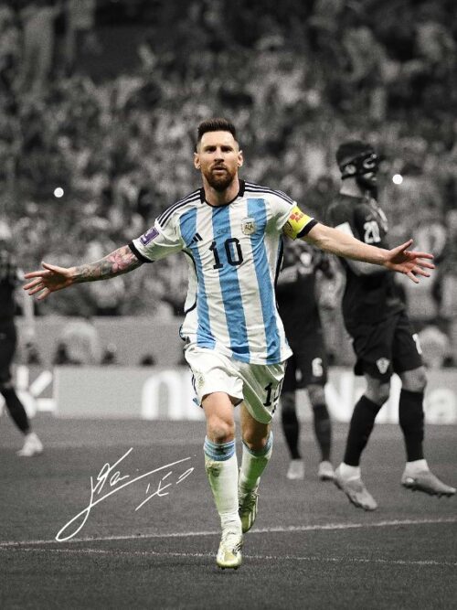 Messi Argentina Celebration Soccer Poster