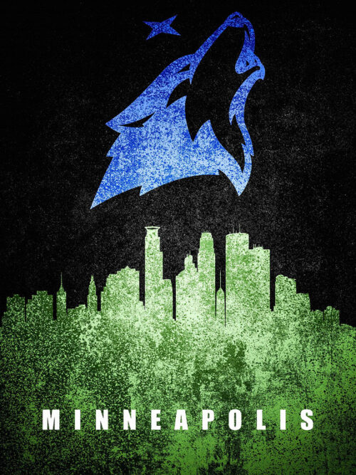 Minnesota City Skyline Poster