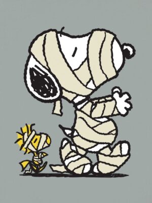 Mummy Snoopy Woodstock Peanuts Poster
