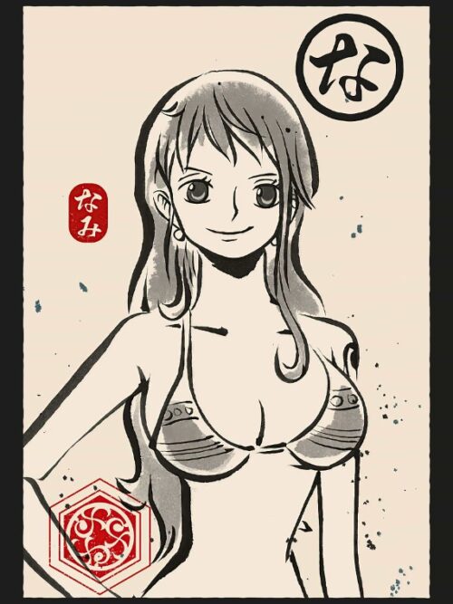 Nami Ukiyo E One Piece Poster