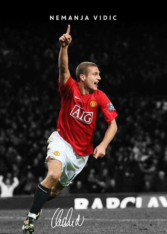 Nemanja Vidic Soccer Poster