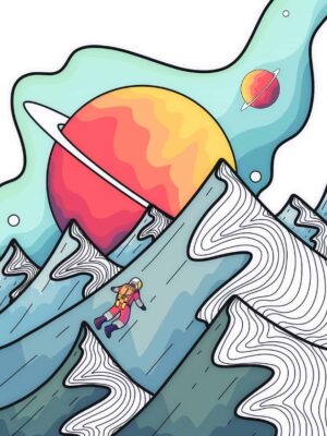 Neptune Peaks And Hills Poster