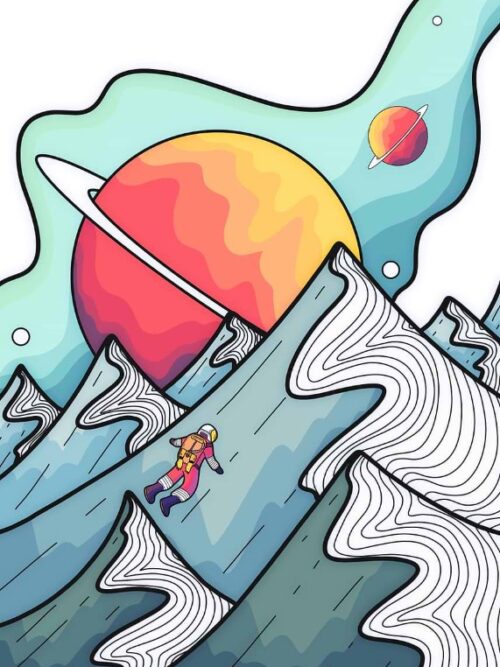 Neptune Peaks And Hills Poster