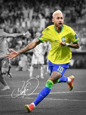 Neymar Jr Football Poster
