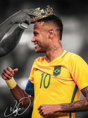 Neymar Jr Football Poster