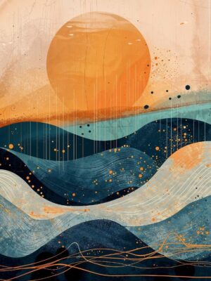 Oceanic Sundown Poster