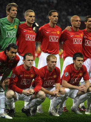 Old Team Manchester United Football Poster
