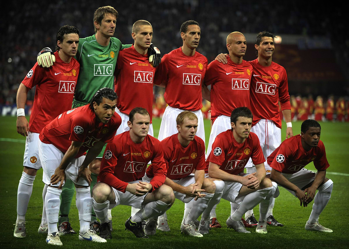 Old Team Manchester United Football Poster