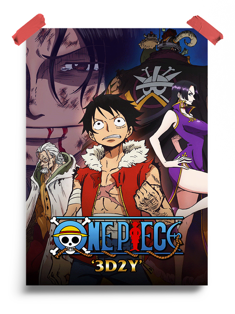 One Piece 3D2Y- Overcome Ace's Death! Luffy's Vow to his Friends (2014) anime Poster